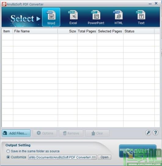 PDF转换成Word,AnyBizSoft PDF Converter
