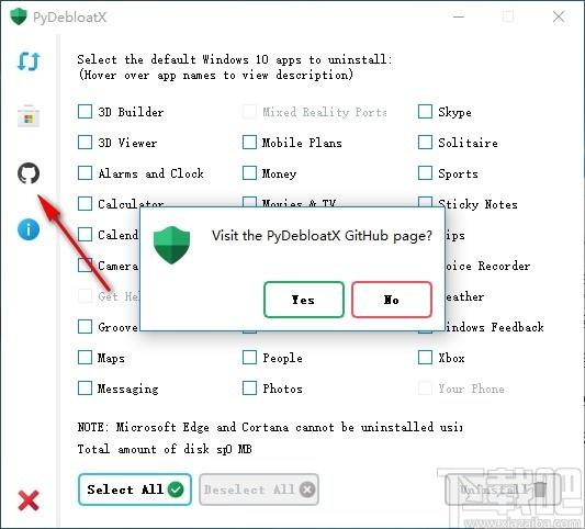 PyDebloatX下载,卸载win10默认应用,卸载软件