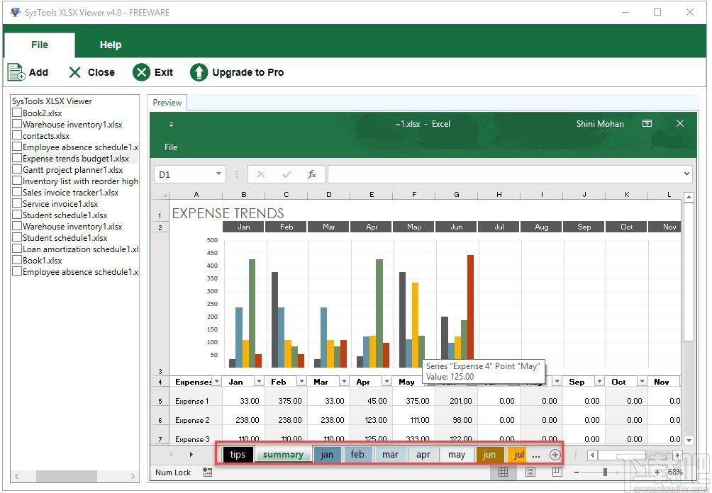 SysTools XLSX Viewer下载,Excel查看器,Excel,查看器,工作表,电子表