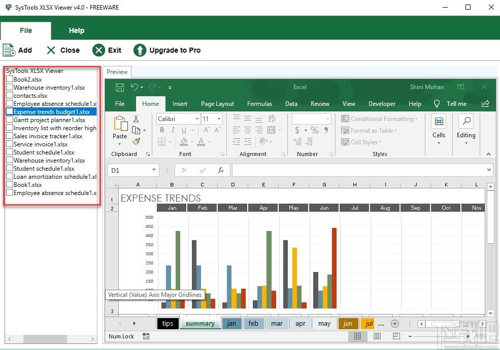 SysTools XLSX Viewer下载,Excel查看器,Excel,查看器,工作表,电子表