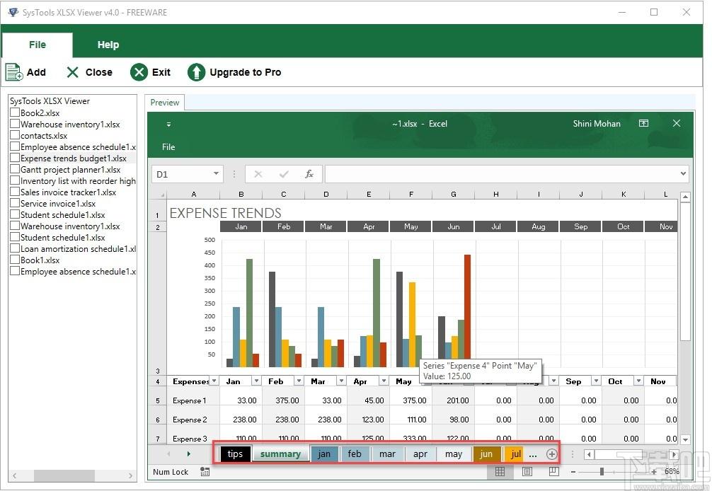SysTools XLSX Viewer下载,Excel查看器,Excel,查看器,工作表,电子表