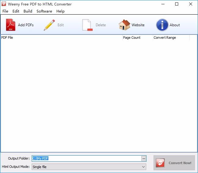 Weeny Free PDF to HTML Converter,PDF转HTML,文件转换