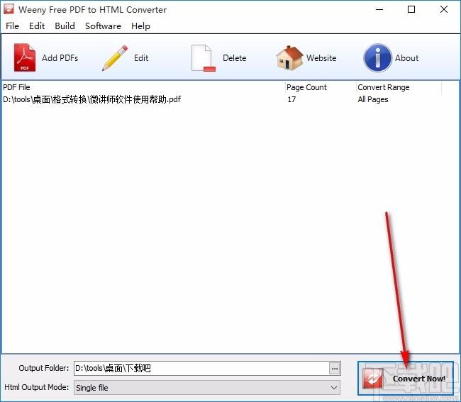 Weeny Free PDF to HTML Converter,PDF转HTML,文件转换
